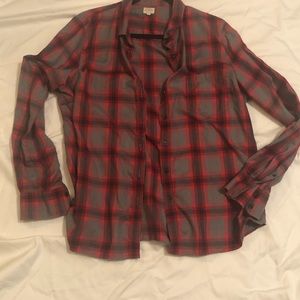 J Crew Light Weight Flannel Shirt Size XL